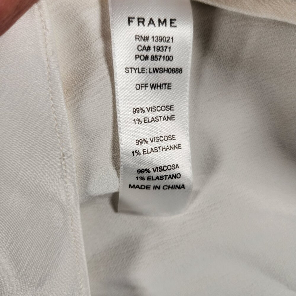 NWT Frame Satin Off-White Camisole Women's Size XS - Picture 8 of 12